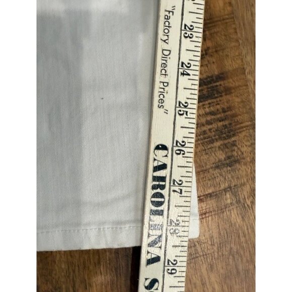 Michael Kors White Pants Denim Jeans Plus Size 20W Gold Emblishments Bling GUC - Picture 15 of 15